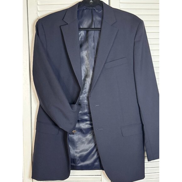 Simon Spurr Mens Navy Wool Valero 42R 2-Button Sport Coat Jacket Blazer Academia - Picture 5 of 16